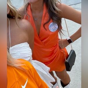 Orange Day + Moon Romper, Size Small